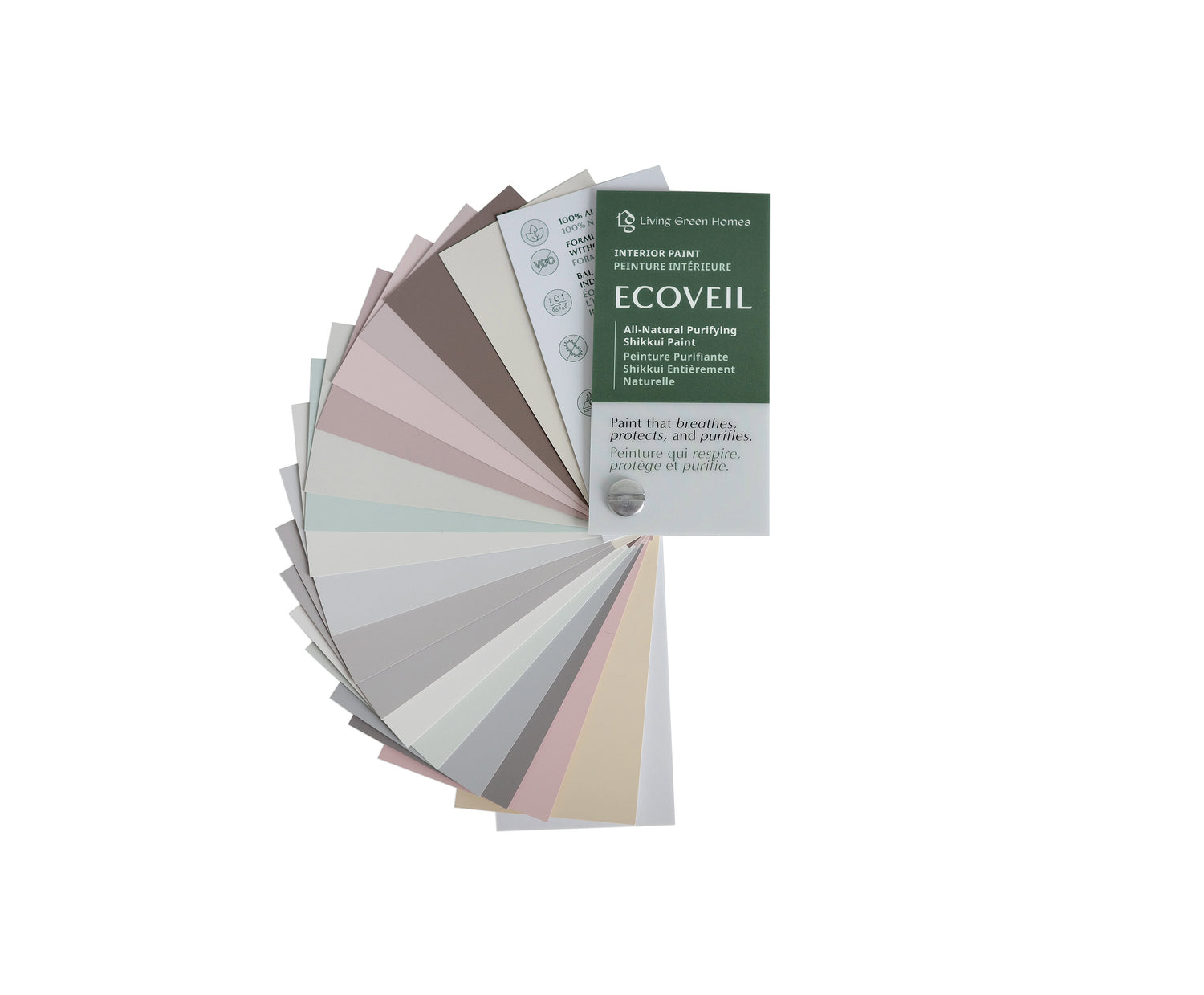 EcoVeil All-Natural Purifying Shikkui Paint Colour Swatch Fan Deck