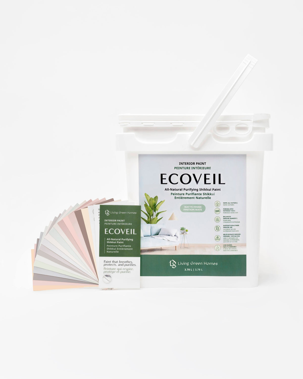 EcoVeil All-Natural Purifying Shikkui Paint Colour Swatch Fan Deck