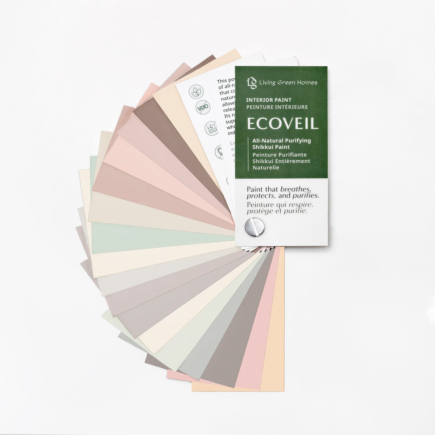 EcoVeil All-Natural Purifying Shikkui Paint Colour Swatch Fan Deck